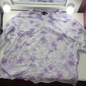 Super cute cropped top tie-dye long sleeve